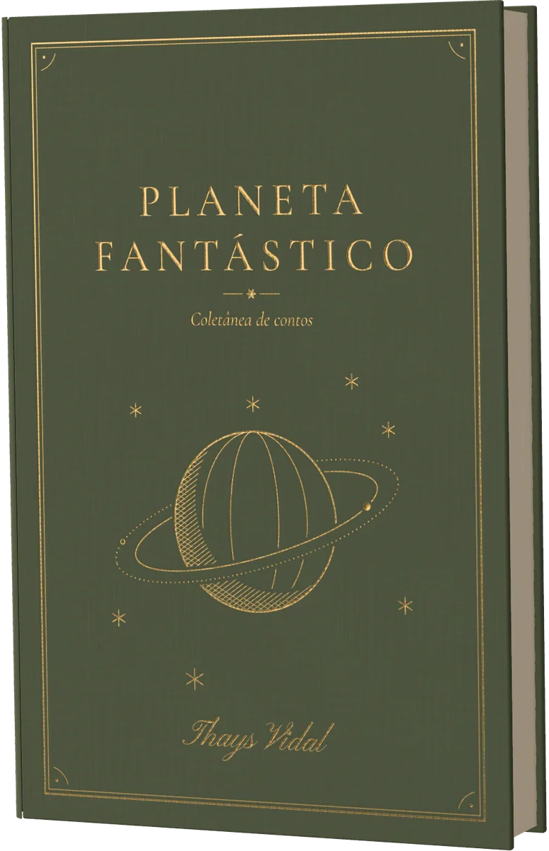 Mockup do livro Planeta Fantástico (imagem ilustrativa)